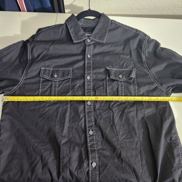 Michael Brandon Shirt Mens Rockabilly Black Button-Up Long Sleeve Large - Picture 10 of 16